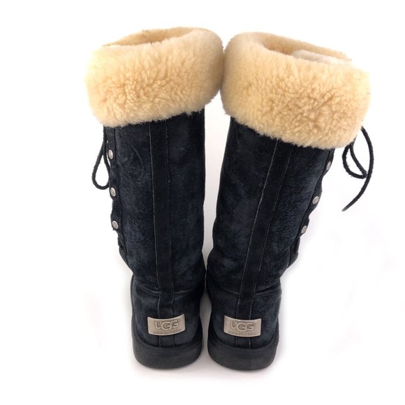 UGG Upside Shearling Cuff Sheepskin Winter Boots 7 - Picture 6 of 12